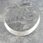 Ladies Sterling Silver Handmade Hammered Choker - Pobjoy Diamonds