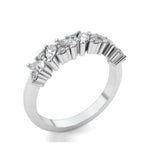 Platinum Round & Pear Diamond Cocktail Ring 1.00 Carat