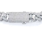 Gold & Diamond Cuban Bracelet 4.00 Carats - Pobjoy Diamonds