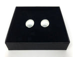 Sterling Silver Domed Oval Bar Cufflinks - Pobjoy Diamonds