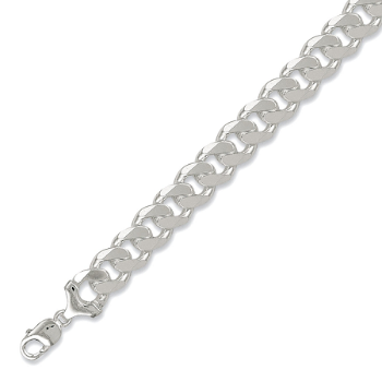 Sterling Silver Gents Heavy Curb Neck Chain 14.7mm - Pobjoy Diamonds