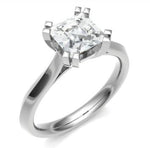 18K Gold 1.00 Carat Cushion Cut Diamond Engagement Ring - F/VS1 - Pobjoy Diamonds