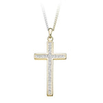 9K Yellow Gold 0.40 CTW Diamond Cross Pendant - Pobjoy Diamonds