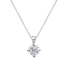 Load image into Gallery viewer, 18K White Gold 0.20 Carat Diamond Pendant Necklace E/VS2