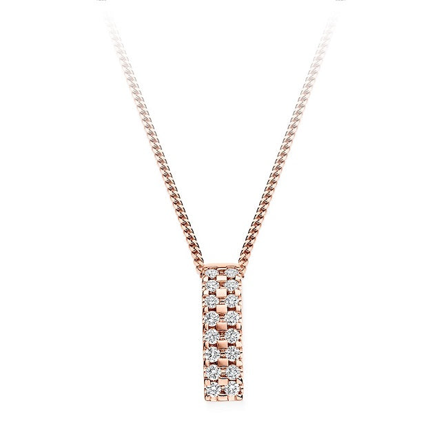 18K Rose Gold 0.35 CTW Diamond Circle Pendant - Pobjoy Diamonds