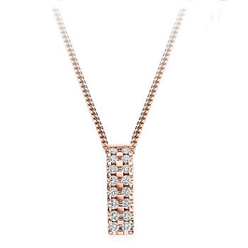 18K Rose Gold 0.35 CTW Diamond Circle Pendant - Pobjoy Diamonds