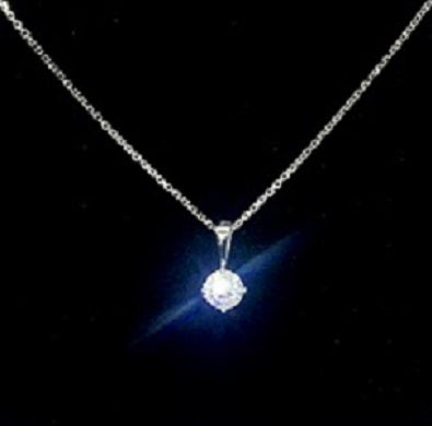 18K Gold Diamond Pendant & Neck Chain - 0.63 Carat H/VVS2 - Pobjoy Diamonds