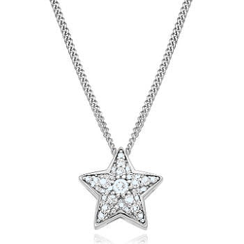 Pobjoy Round Brilliant Cut 0.27 CTW Diamond Star Pendant G-H/Si-Pobjoy Diamonds