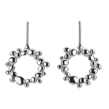 Sterling Silver Echo Ladies Drop Earrings - Pobjoy Diamonds