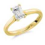 Cuenca Four Prong Emerald Cut Diamond Ring - Pobjoy Diamonds