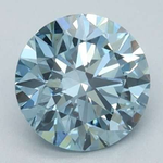 Fancy Intense Blue Round Cut Lab Grown Diamond 0.71 Carat - Pobjoy Diamonds