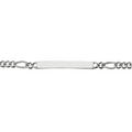 Sterling Silver Ladies Figaro Identity Bracelet