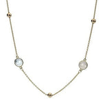 9K Yellow Gold Chalcedony Moonstone & Topaz Ladies Necklace - Pobjoy Diamonds