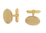 Men's oval 9 carat gold cufflinks - Pobjoy Diamonds in Surrey