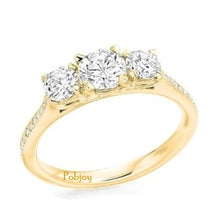 Load image into Gallery viewer, 18K Gold 1.90 Carat Lab Diamond Trilogy Ring F/VS1- Pobjoy Diamonds