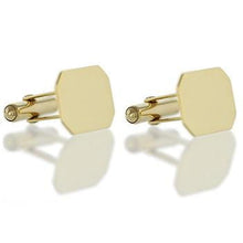 Load image into Gallery viewer, 9K Yellow Gold Gents Rectangular Bar Cufflinks - Pobjoy Diamonds