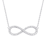 9K Gold Infinity Diamond Pendant Necklace