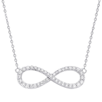 9K Gold Infinity Diamond Pendant Necklace