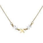 Ladies 9K Yellow Gold Hugs & Kisses Pendant Necklace