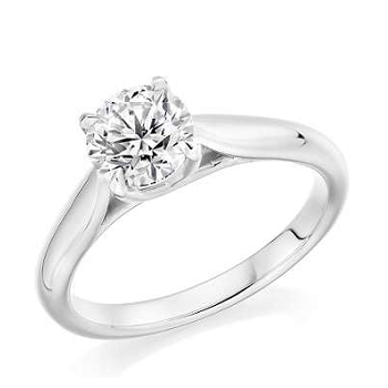 Platinum 10.00 Carat Lab Grown Round Brilliant Cut Diamond Ring E/VS1