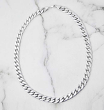 Sterling Silver Handmade Mens Heavy Curb Neck Chain - Pobjoy Diamonds