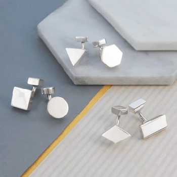 Handmade Sterling Silver Mixed Cufflinks - Pobjoy Diamonds