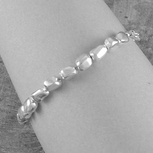 Handmade Sterling Silver Nugget Ladies Bracelet - Pobjoy Diamonds