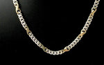 9K Yellow Gold & Sterling Silver Infinity Link Necklace - Pobjoy Diamonds