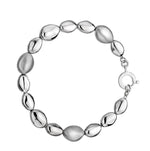 Smooth & Brushed Sterling Silver Bracelet - Pobjoy Diamonds