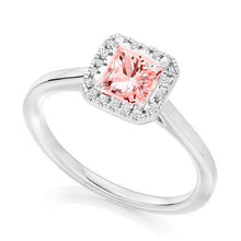 Load image into Gallery viewer, 18K Gold Fancy Vivid Pink Princess Cut Lab Grown Diamond 1.53 Carat Ring VS2 - Pobjoy Diamonds