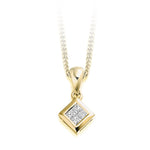 18K Yellow Gold Diamond Drop Pendant 0.15 CTW - Pobjoy Diamonds