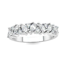 Load image into Gallery viewer, Platinum Round &amp; Pear Diamond Cocktail Ring 1.00 Carat