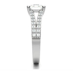 950 Platinum Split Shoulder 1.40 CTW Princess Cut Diamond Ring - G/VS2 - Pobjoy Diamonds