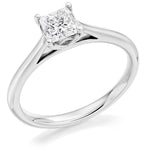 950 Platinum 0.60 Carat Princess Cut Solitaire 