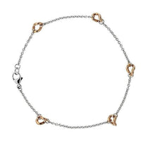 Load image into Gallery viewer, 9K White &amp; Rose Gold WIth Curb Links Ladies Bracelet - Pobjoy Diamonds