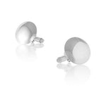 Sterling Silver Domed Round Bar Cufflinks - Pobjoy Diamonds