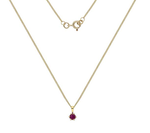 Ruby and 9 carat yellow gold necklace -Pobjoy Diamonds