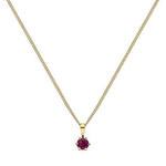 Ruby pendant 9 carat yellow gold necklace -Pobjoy Diamonds