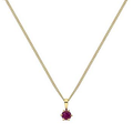 Ruby pendant 9 carat yellow gold necklace -Pobjoy Diamonds