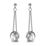 Sterling Silver Entwined Circle Drop Earrings - Pobjoy Diamonds