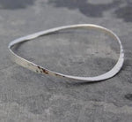 Handmade Sterling Silver Hammered Ladies Bangle - Pobjoy Diamonds