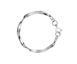 Sterling Silver Three Piece Ladies Textured Bracelet - Pobjoy Diamonds