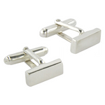 Sterling Silver Ingot Bar Cufflinks - Pobjoy Diamonds