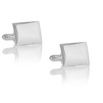 Sterling Silver Domed Cufflinks-Pobjoy Diamonds