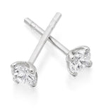 Round Brilliant Cut Solitaire Diamond Earrings 0.50 Carat G/H-SI