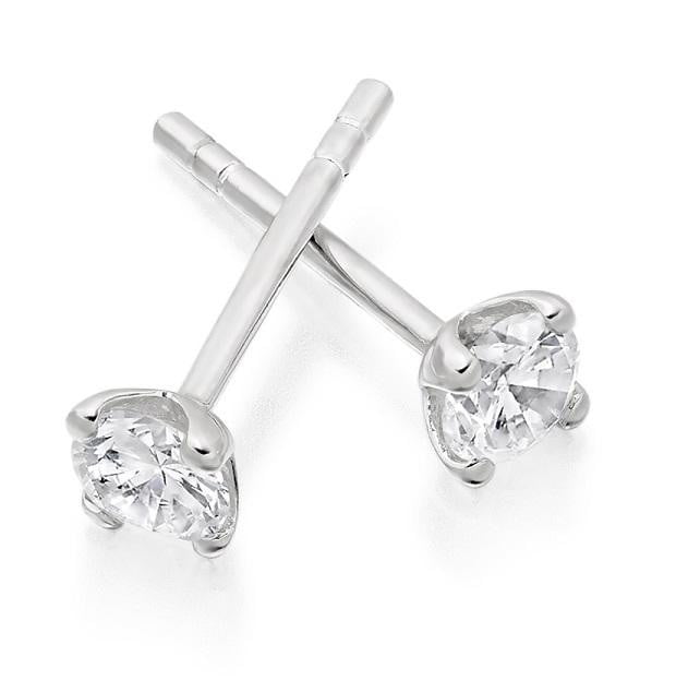 Round Brilliant Cut Solitaire Diamond Stud Earrings 0.50 Carat D-E/VS-Pobjoy Diamonds