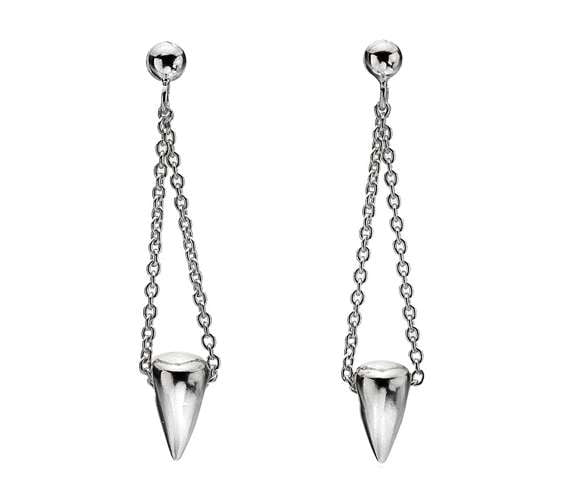 Sterling Silver Urbane Drop Earrings - Pobjoy Diamonds