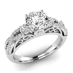 Platinum Trilogy Crossover Diamond Ring - Pobjoy Diamonds