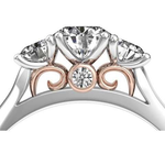 Platinum & Rose Gold Trilogy Diamond Ring - Pobjoy Diamonds