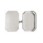 Silver Double Rectangle Cufflinks - Pobjoy Diamonds